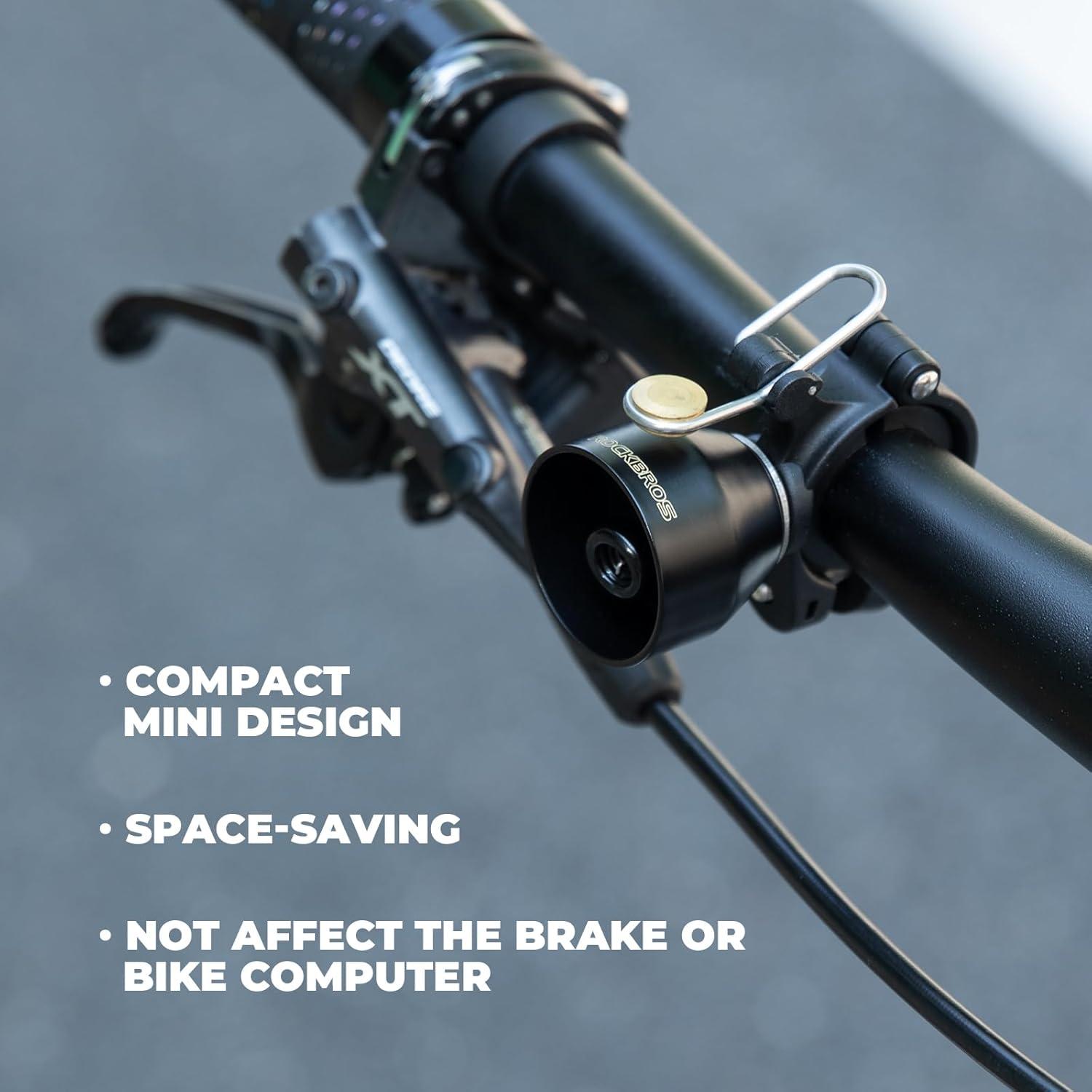 imageROCKBROS Classic Bike Bell Bicycle Bell for Road amp Mountain Bikes with Loud Sound and Fit for 087125in22318mm Bicycle Handlebars for Adults KidsGold