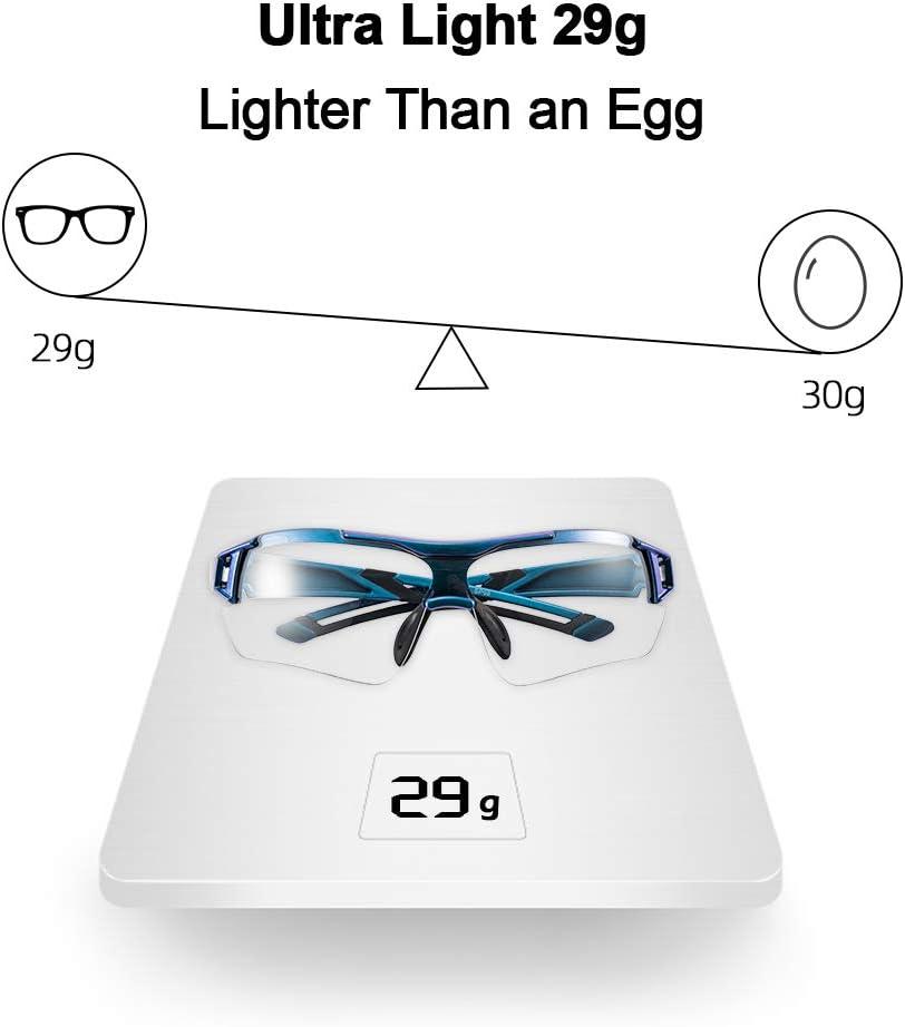 imageROCKBROS Cycling Sunglasses Photochromic Bike Glasses for Men Women Sports Goggles UV ProtectionPurple Blue