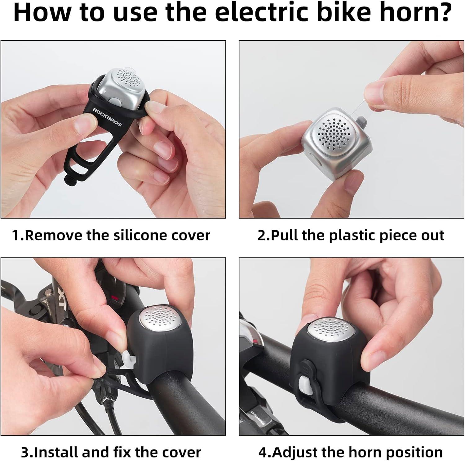 imageROCKBROS Electra Bike Bell Electric Cycling Bells Horn Bicycle Horns WaterResistant Bike BellsGreen