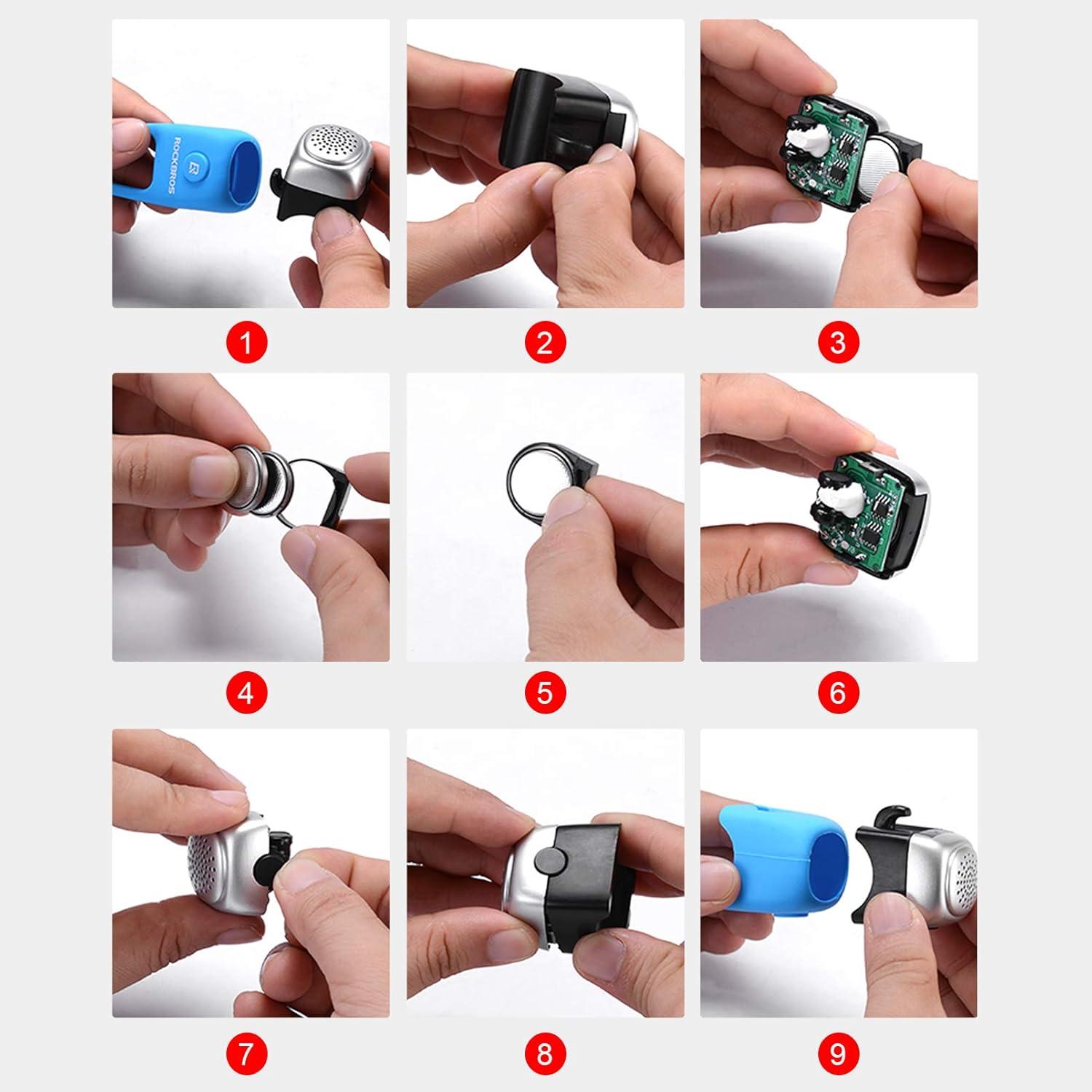 imageROCKBROS Electra Bike Bell Electric Cycling Bells Horn Bicycle Horns WaterResistant Bike BellsGreen