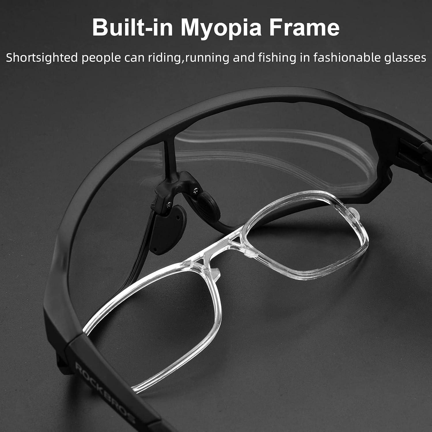imageROCKBROS Photochromic Sunglasses for Men Cycling Sunglasses Sports Bike GlassesBlue