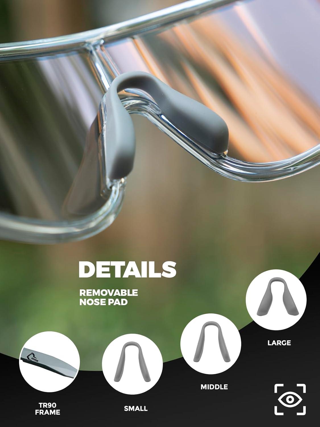 imageROCKBROS Photochromic Sunglasses for Men Women Cycling Glasses UV Protection Sports SunglassesTransparent Grey to Gold