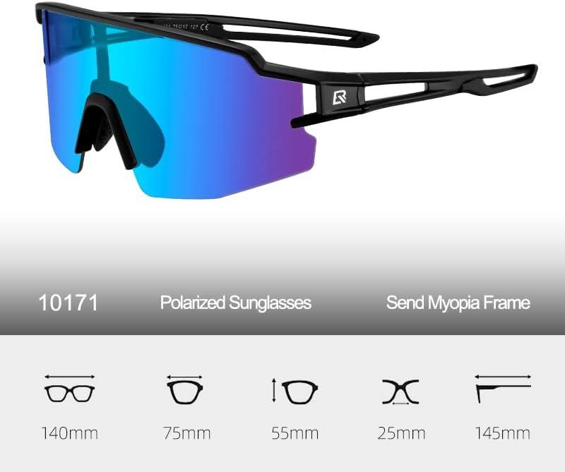 imageROCKBROS Polarized Sunglasses for Men Women UV Protection Cycling Sunglasses Sport GlassesBlack Blue