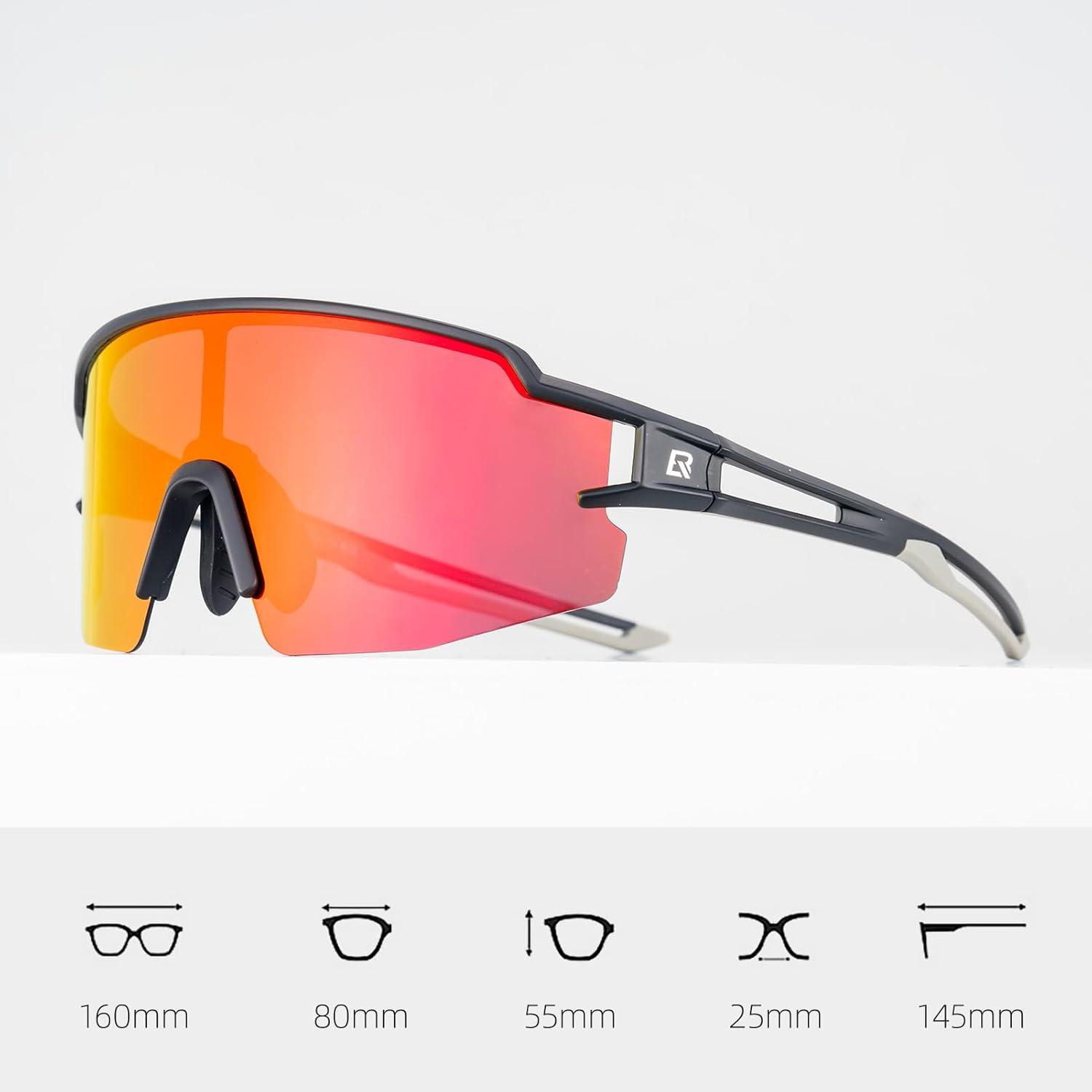 imageROCKBROS Polarized Sunglasses for Men Women UV Protection Cycling Sunglasses Sport GlassesBlack Yellow