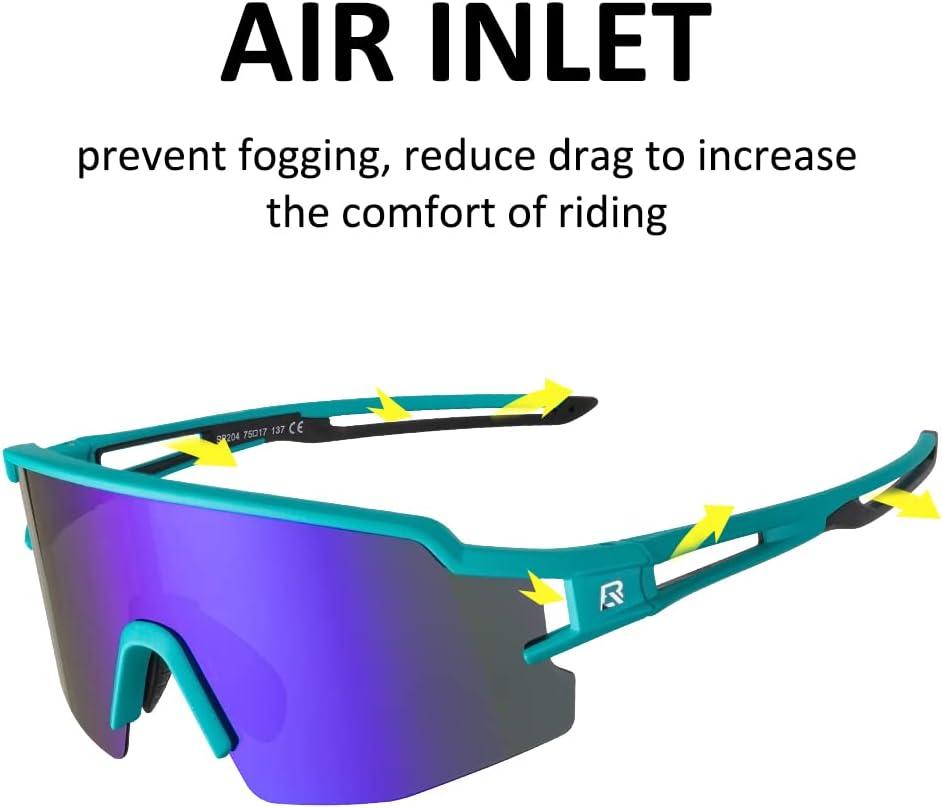 imageROCKBROS Polarized Sunglasses for Men Women UV Protection Cycling Sunglasses Sport GlassesBlue