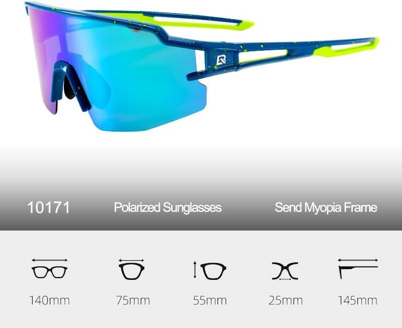 imageROCKBROS Polarized Sunglasses for Men Women UV Protection Cycling Sunglasses Sport GlassesGreen Blue