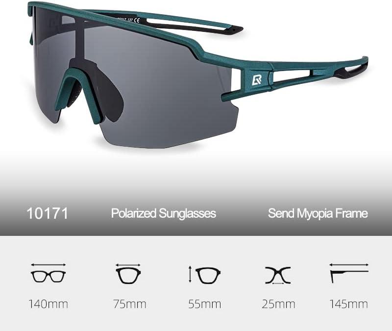 imageROCKBROS Polarized Sunglasses for Men Women UV Protection Cycling Sunglasses Sport GlassesGreen Grey