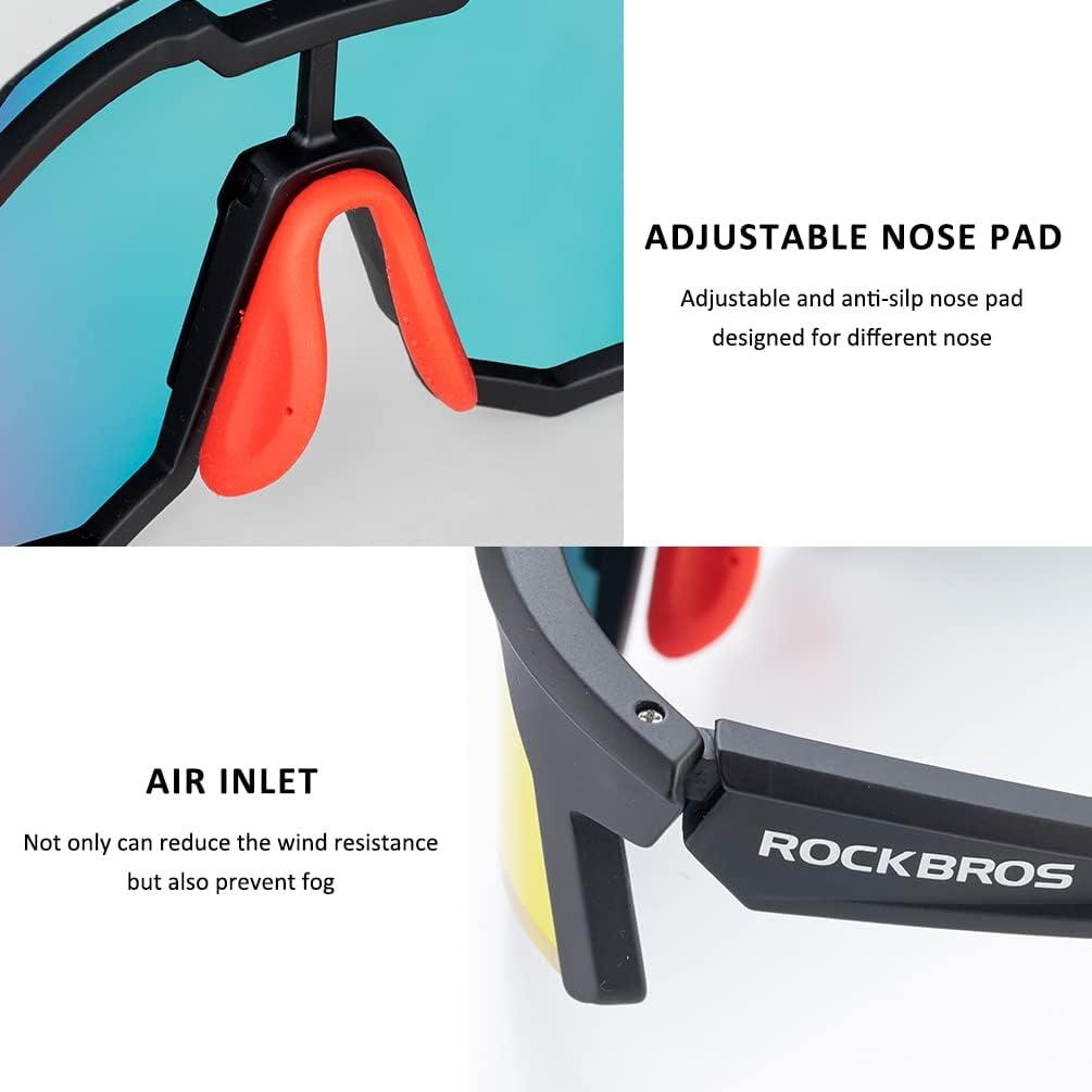 imageROCKBROS Polarized Sunglasses for Men Women UV Protection Cycling Sunglasses Sport GlassesRed Yellow