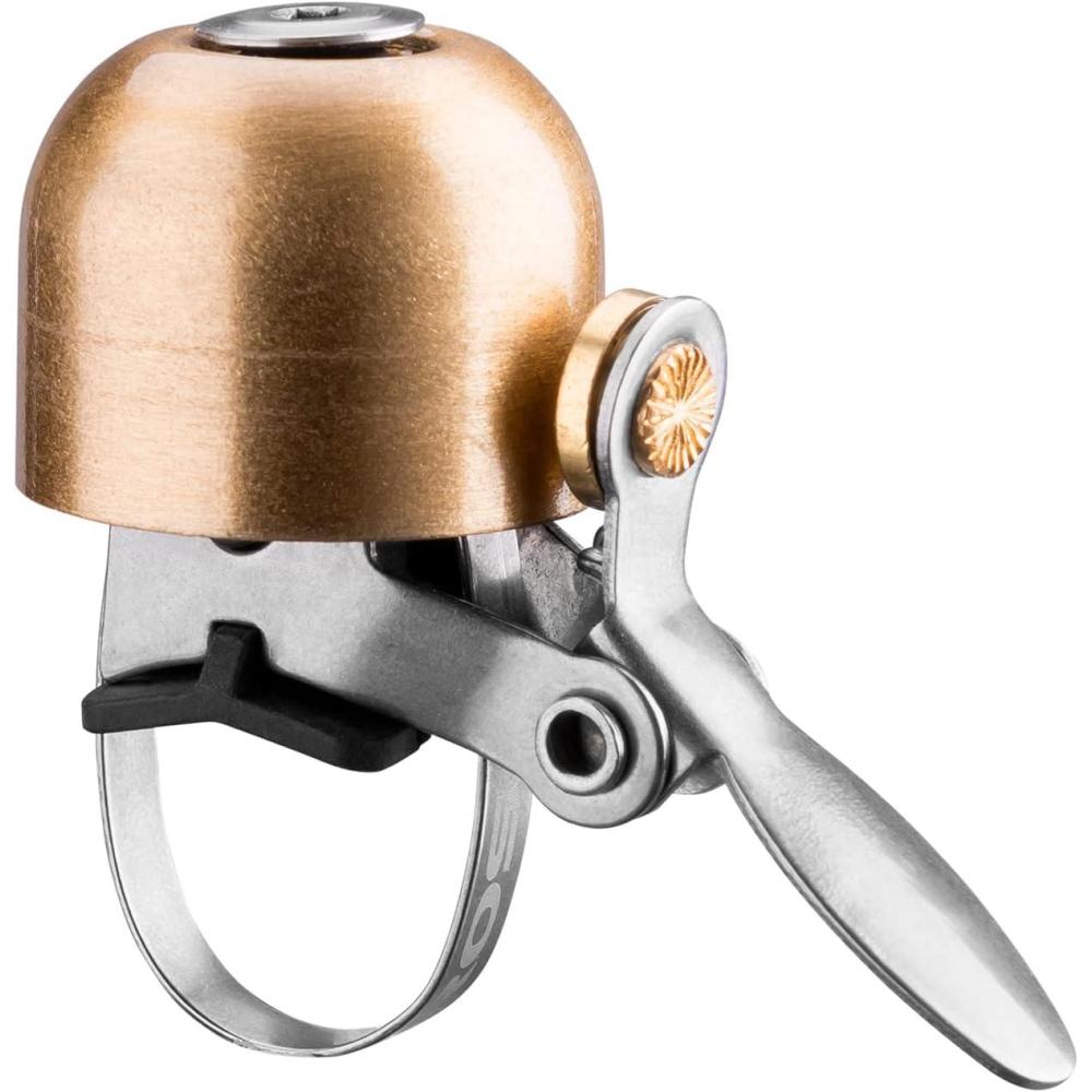 imageROCKBROS Bike Bell Classic Bicycle Bell for Bike Ring Bell with Loud Sound Bells for Road Mountain Bike Handlebars AdultsGolden Brass