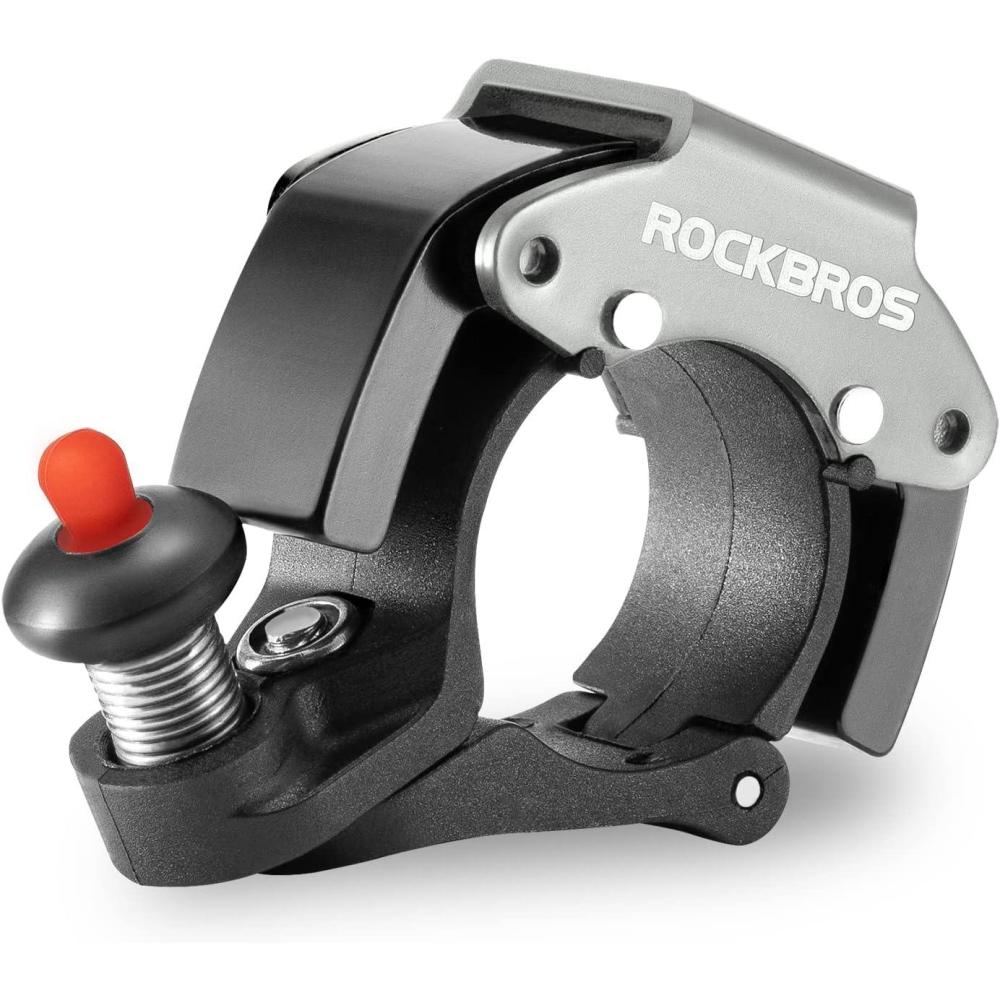 imageROCKBROS Bike Bells Hidden MTB Bells Bicycle Bells for 222mm Handlebars More Than 100dB Clear amp Long Sound Ringer Mountain Bike Scooter Youth BikeGray1