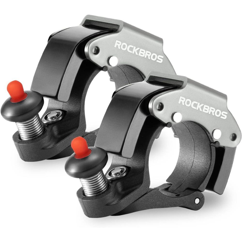 imageROCKBROS Bike Bells Hidden MTB Bells Bicycle Bells for 222mm Handlebars More Than 100dB Clear amp Long Sound Ringer Mountain Bike Scooter Youth BikeGraycolor2 Pack