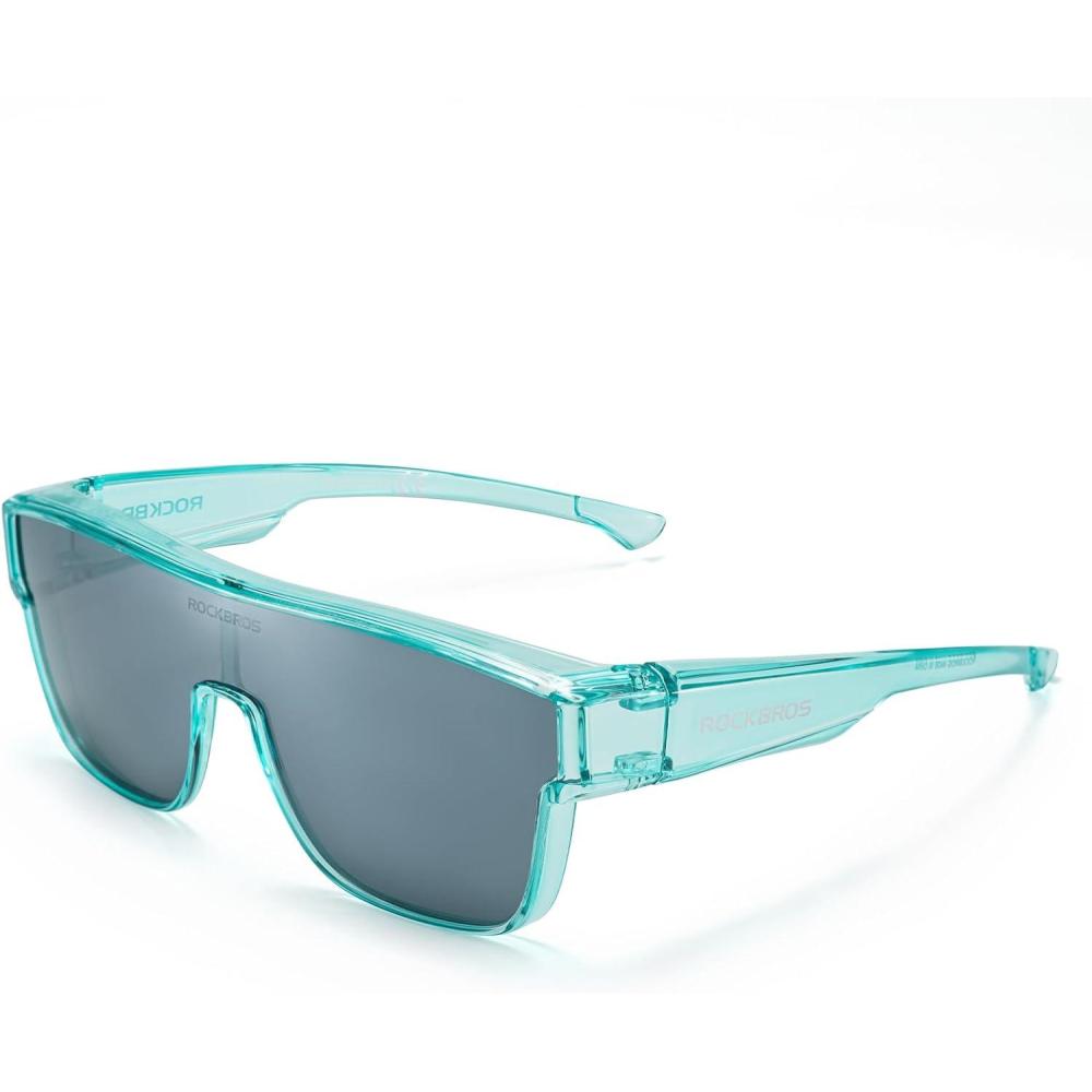 imageROCKBROS Polarized Fit Over Glasses Sunglasses 100 UV400 Protection for Men WomenWrap Around Sunglasses for Driving CyclingBlue