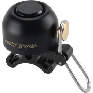 ROCKBROS Bike Bell Classic Bicycle Bell,Loud Sound 100dB Bike Bells for Adults Kids, Fit for 0.87-1.34in Bicycle Handlebars,Road Mountain Bike Accessories(Black)