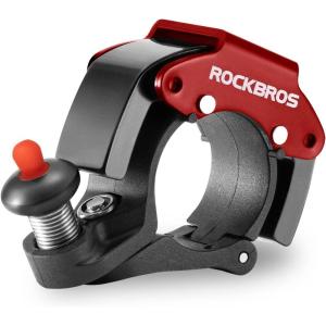 ROCKBROS Bike Bells Hidden MTB Bells Bicycle Bells for 22.2mm Handlebars, More Than 100dB, Clear & Long Sound Ringer, Mountain Bike, Scooter, Youth Bike(Red-1)