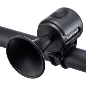 ROCKBROS Electric Bike Horn 120dB Adults Kids Bike Horn Alarm IPX4 Waterproof Electronic Bicycle Horns for Handlebars Ebike Scooter Horn(Black)