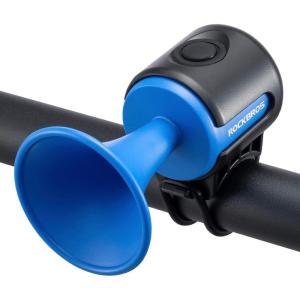 ROCKBROS Electric Bike Horn 120dB Adults Kids Bike Horn Alarm IPX4 Waterproof Electronic Bicycle Horns for Handlebars Ebike Scooter Horn(Blue)