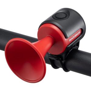 ROCKBROS Electric Bike Horn 120dB Adults Kids Bike Horn Alarm IPX4 Waterproof Electronic Bicycle Horns for Handlebars Ebike Scooter Horn(Red)