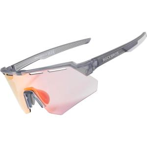 ROCKBROS Photochromic Cycling Glasses for Men Running Glasses for Women Mountain Bike Sunglasses(Grey)