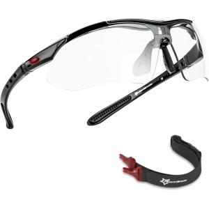 ROCKBROS Pickleball Photochromic Glasses Cycling Glasses with Removable Elasctic & Temple Band Sunglasses Fit for Men Women(Black)