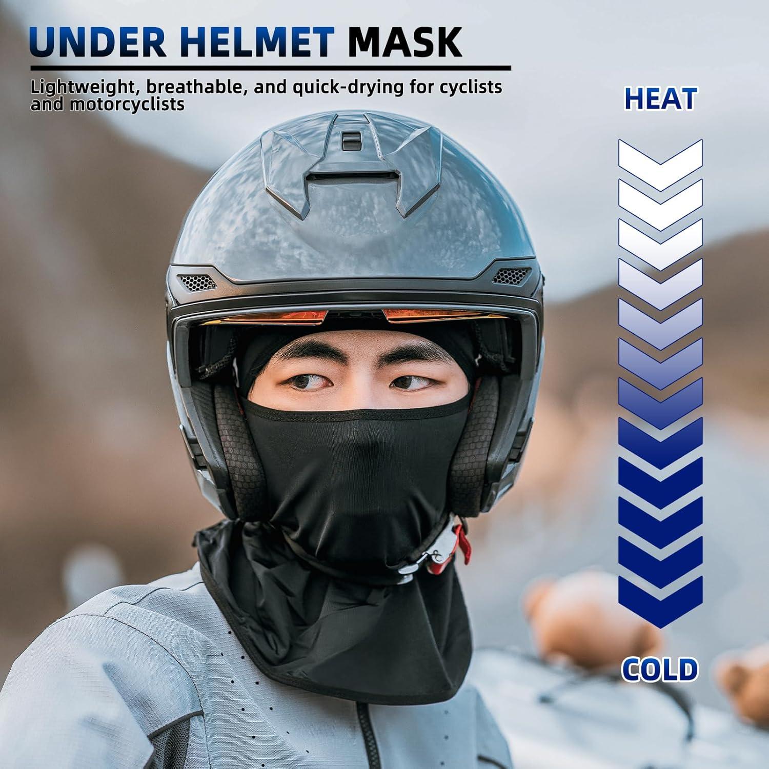 imageROCKBROS Cooling Balaclava Face Mask with Glasses Holes Summer Shiesty Mask for Men WomenBlack With Glasses Holes