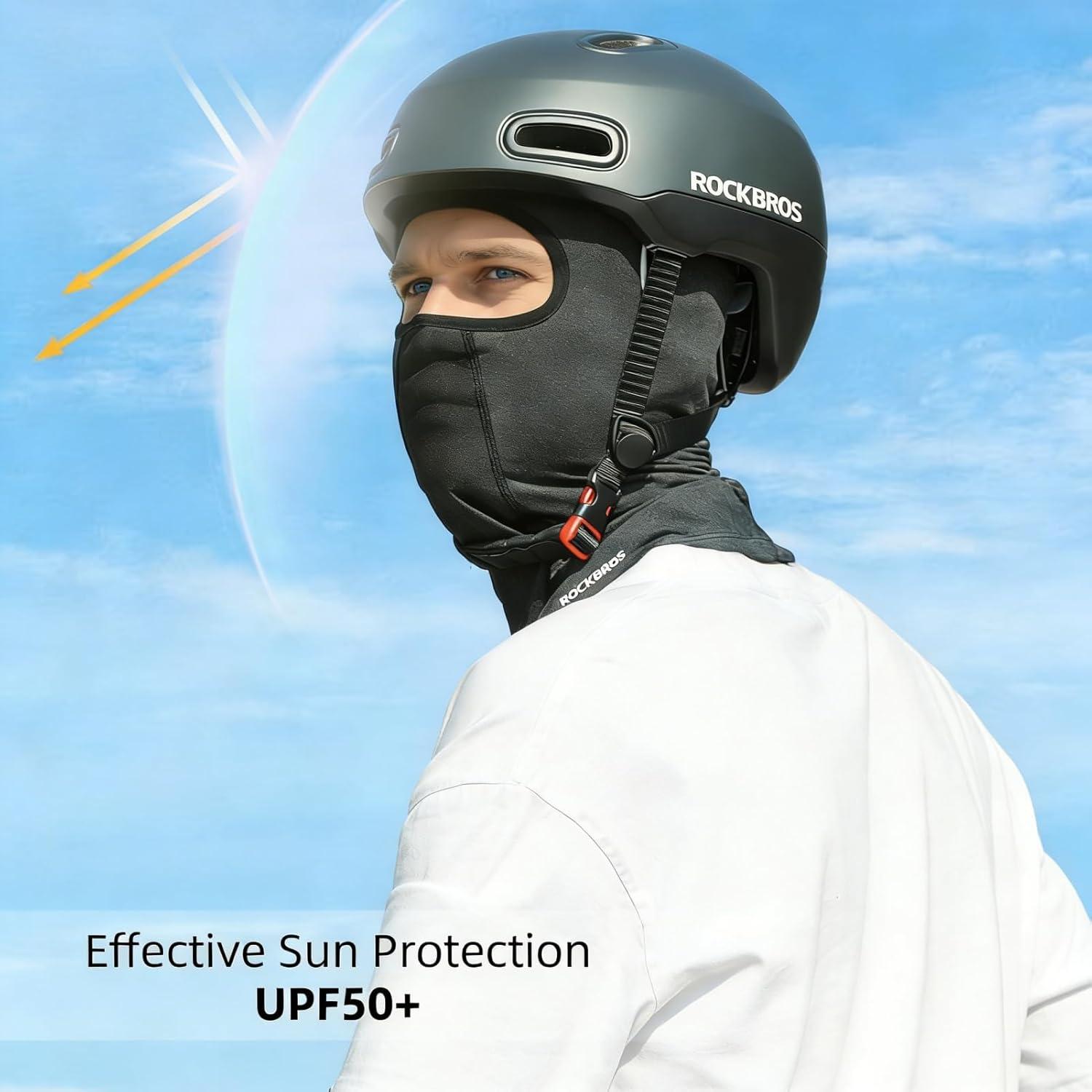 imageROCKBROS Cooling Neck Gaiter Ice Silk UV Protection BalaclavaGrey 2