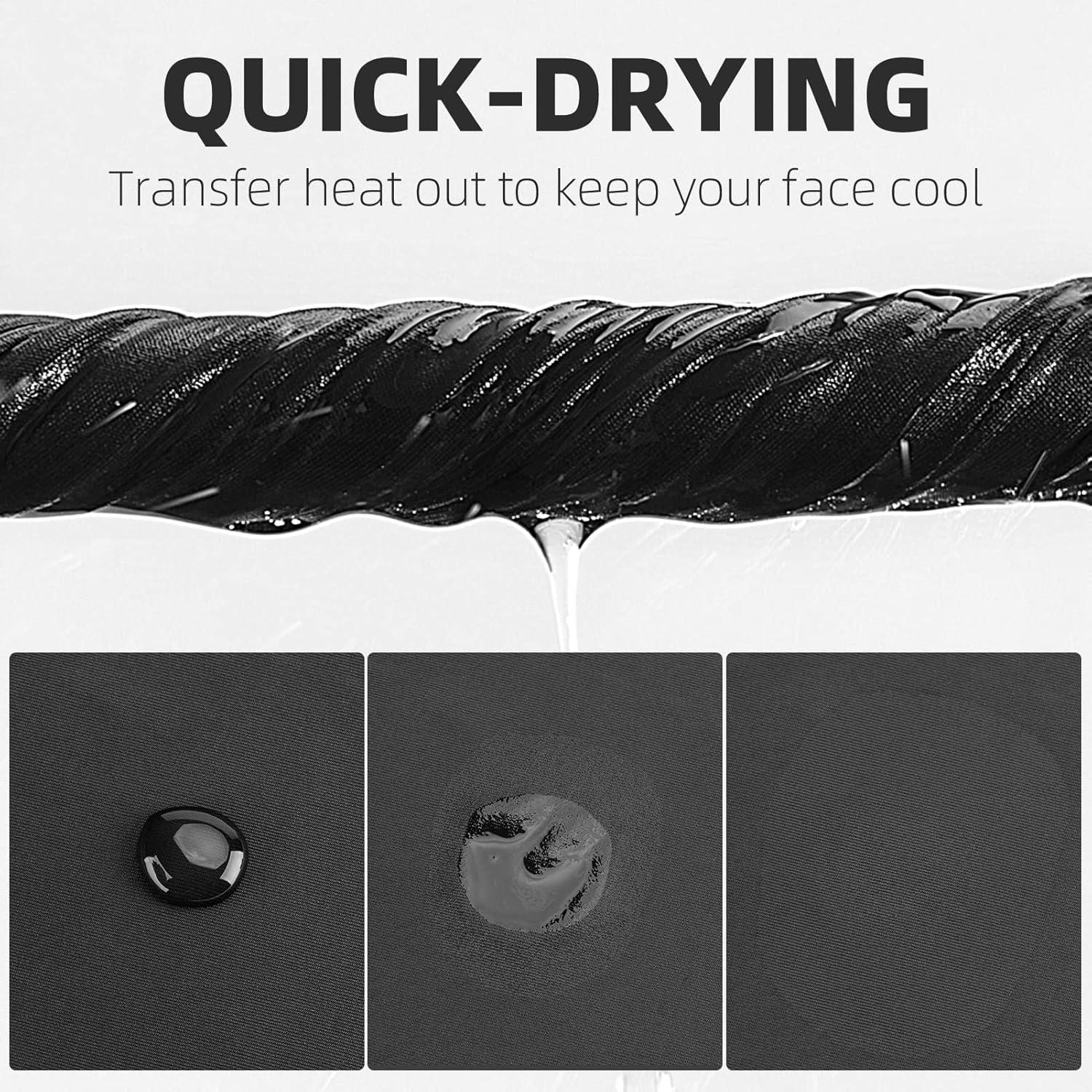 imageROCKBROS Cooling Neck Gaiter with Ear Loops Summer Face Coverings for Men Women Cycling Fishing MaskGrey