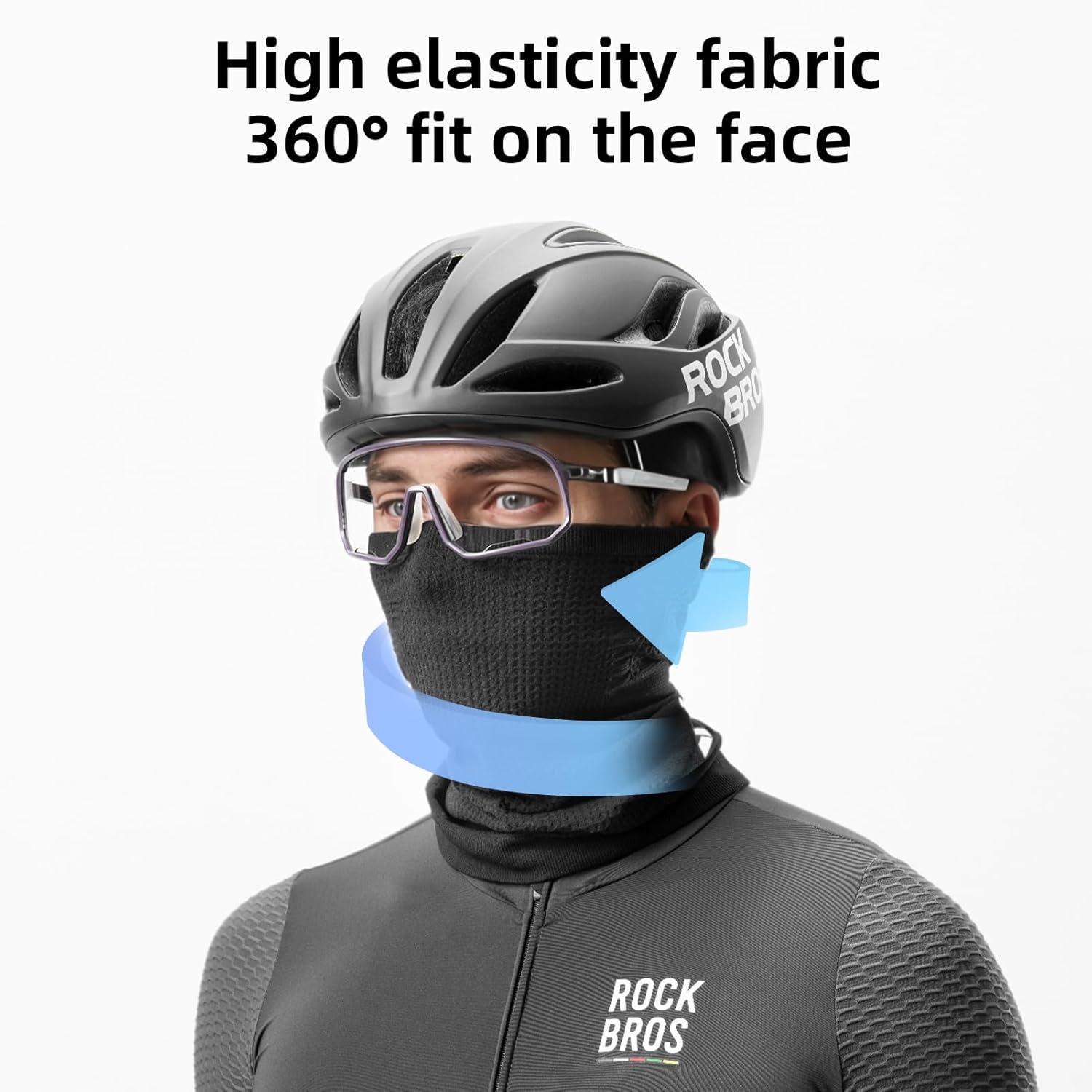 imageROCKBROS Neck Gaiter Mask Knitted Fabric UPF 50 Breathable amp UVProtective for Men Women AllSeason Moisture Wicking Cooling Cover Stay Focused on Your Sport