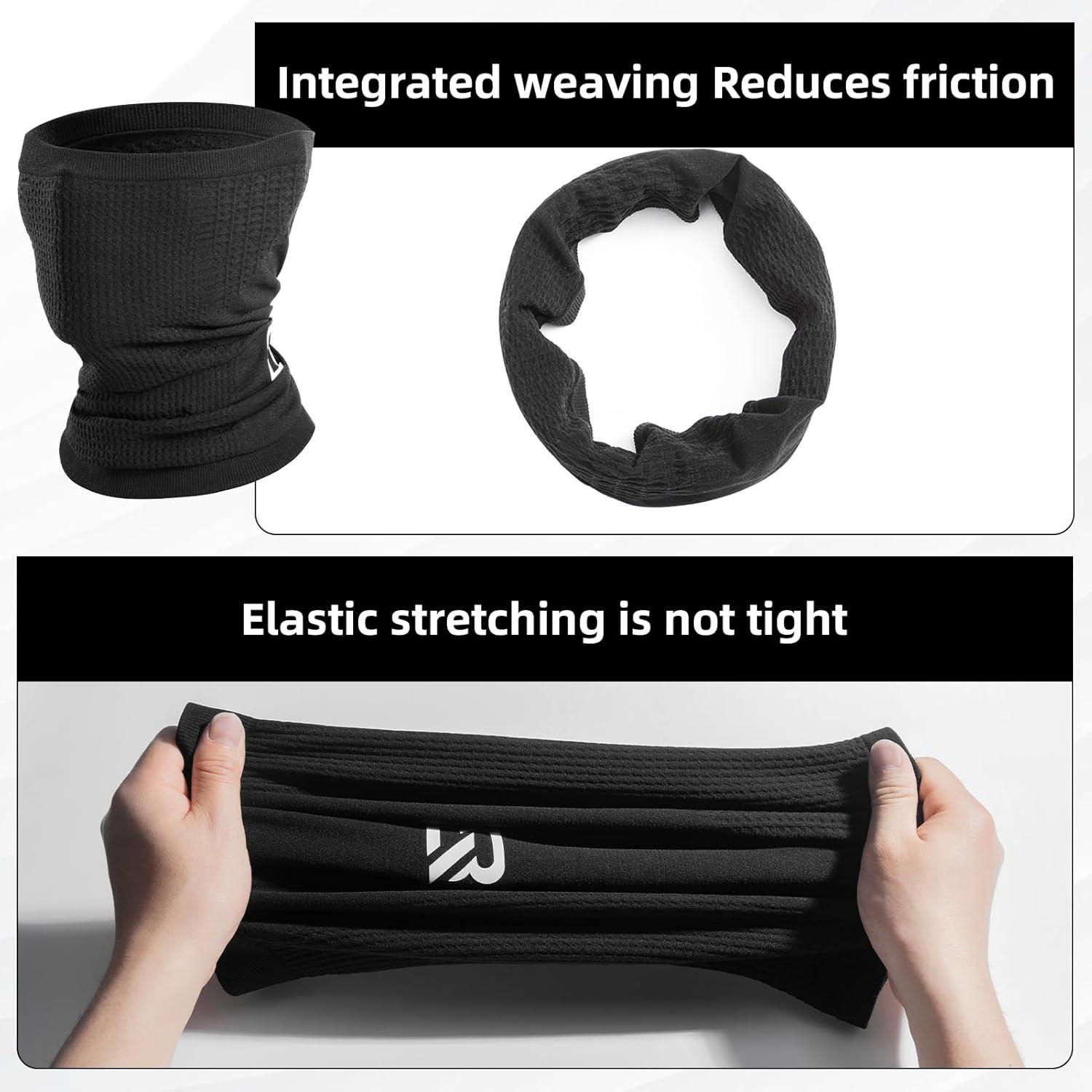 imageROCKBROS Neck Gaiter Mask Knitted Fabric UPF 50 Breathable amp UVProtective for Men Women AllSeason Moisture Wicking Cooling Cover Stay Focused on Your Sport
