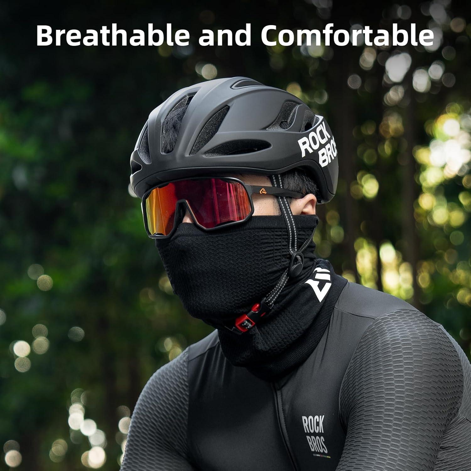 imageROCKBROS Neck Gaiter Mask Knitted Fabric UPF 50 Breathable amp UVProtective for Men Women AllSeason Moisture Wicking Cooling Cover Stay Focused on Your Sport