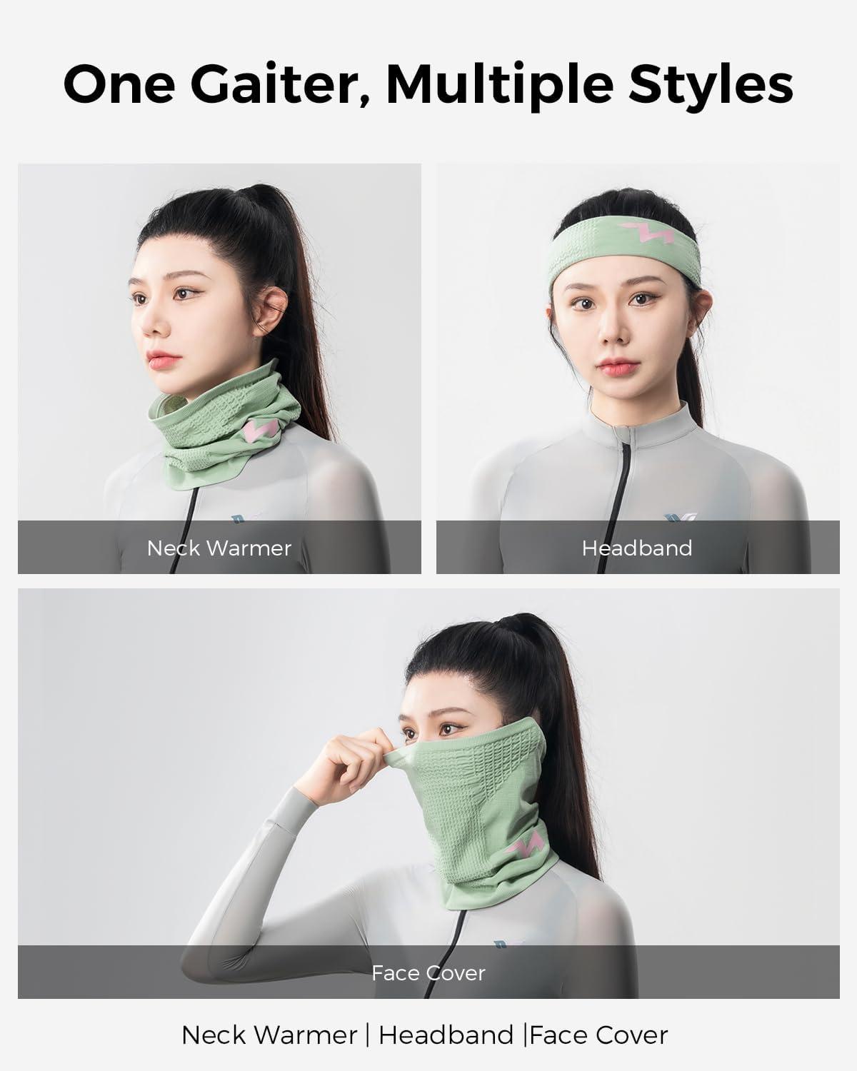imageROCKBROS Neck Gaiter Women Winter Breathable Soft Fleece Neck Warmers Cover for Skiing Cycling RunningPurple