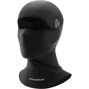 ROCKBROS Balaclava Face Mask, Thin Balaclava Face Mask Summer Cooling Neck Gaiter, UV Protector Breathable Helmet Liner Fits Glasses for Motorcycle Bicycle Black