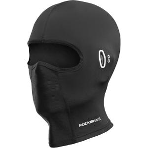 ROCKBROS Cooling Neck Gaiter Ice Silk UV Protection Balaclava(Black 1)