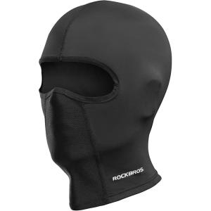 ROCKBROS Cooling Neck Gaiter Ice Silk UV Protection Balaclava(Black 2)