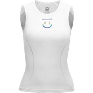ROCKBROS Cycling Base Layer for Women, Breathable Mesh Sleeveless Cycling Jersey, Quick Dry Slim Bike Shirts(White)
