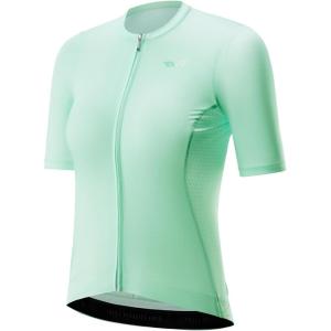 ROCKBROS Cycling Jersey Women Breathable Bike Jersey Cycling Clothing Women Cycling Tops(Green)