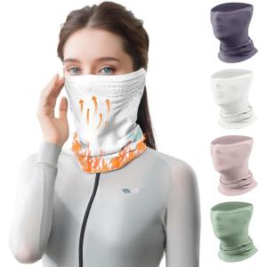 ROCKBROS Neck Gaiter Women Winter Breathable Soft Fleece Neck Warmers Cover for Skiing Cycling Running(White)