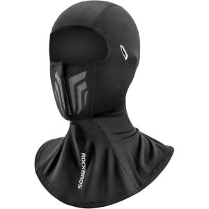 ROCKBROS Summer Balaclava Cooling Face Mask Cover Ice Silk Neck Gaiter Hood for Men Women Cycling Motorcycling Running Climbing Black