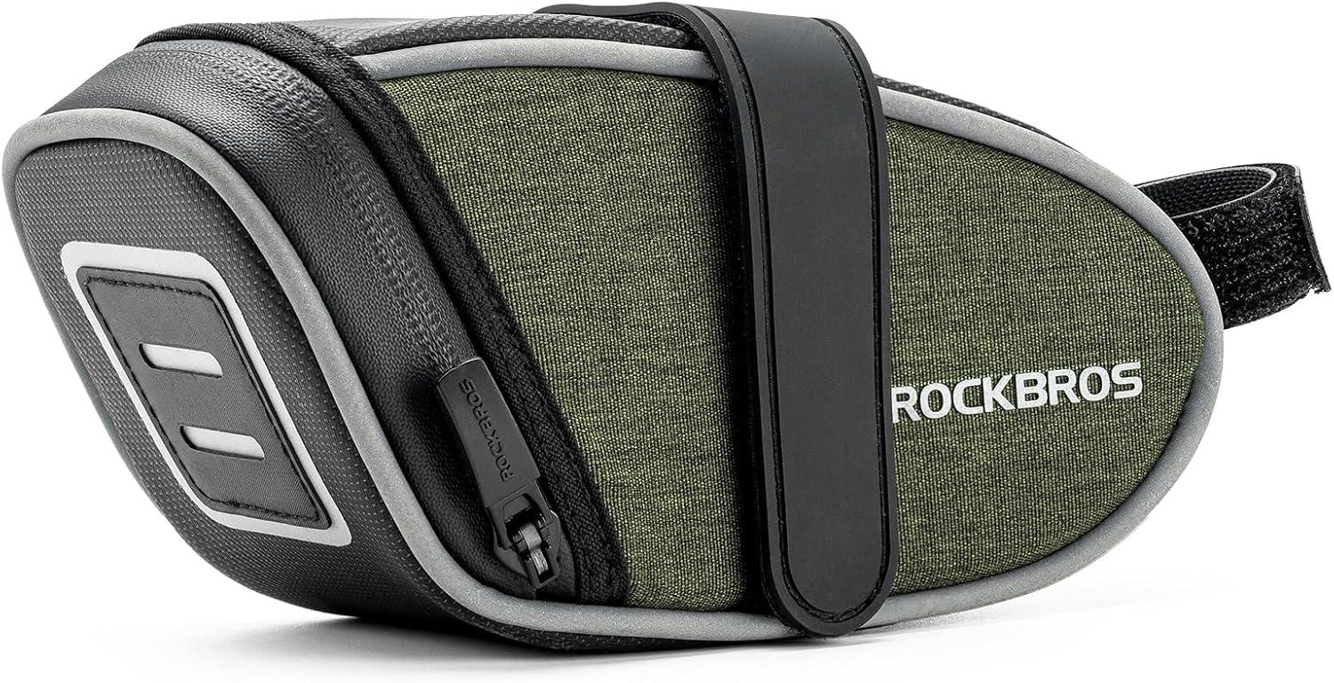 imageROCKBROS Bike Saddle Bag Seat Bag Lightweight Saddle Bag Cycling Bike Storage Bag Under Seat for Mountain Road Bike