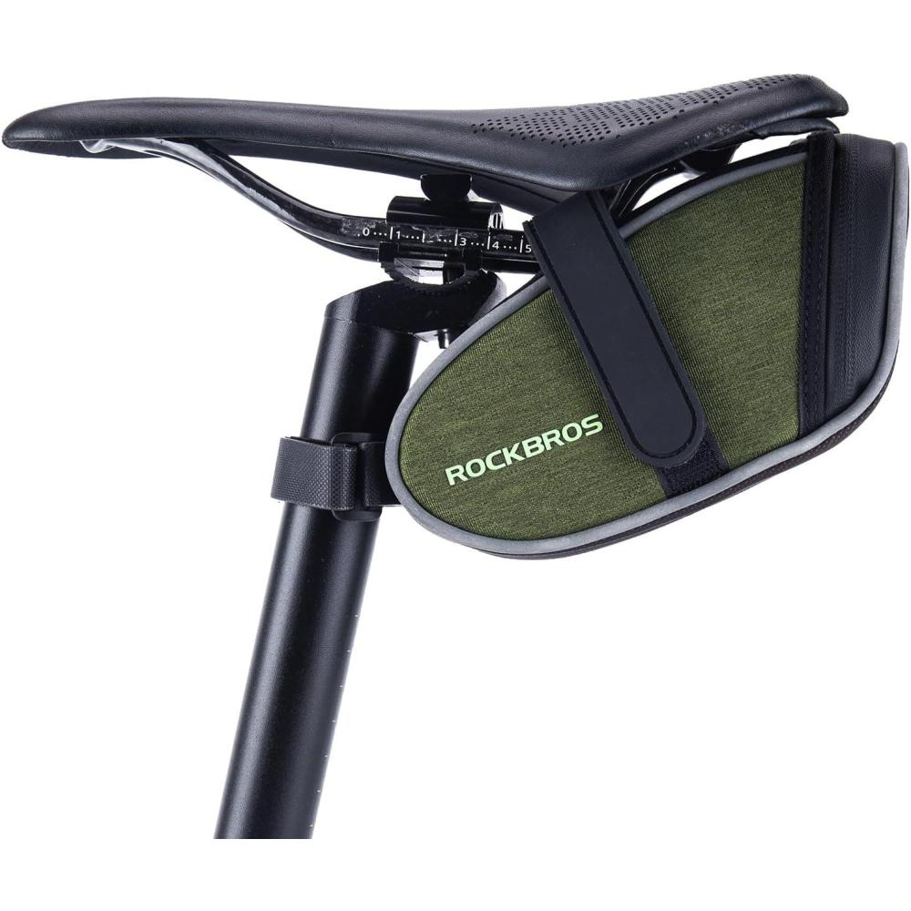 imageROCKBROS Bike Saddle Bag Seat Bag Lightweight Saddle Bag Cycling Bike Storage Bag Under Seat for Mountain Road Bike