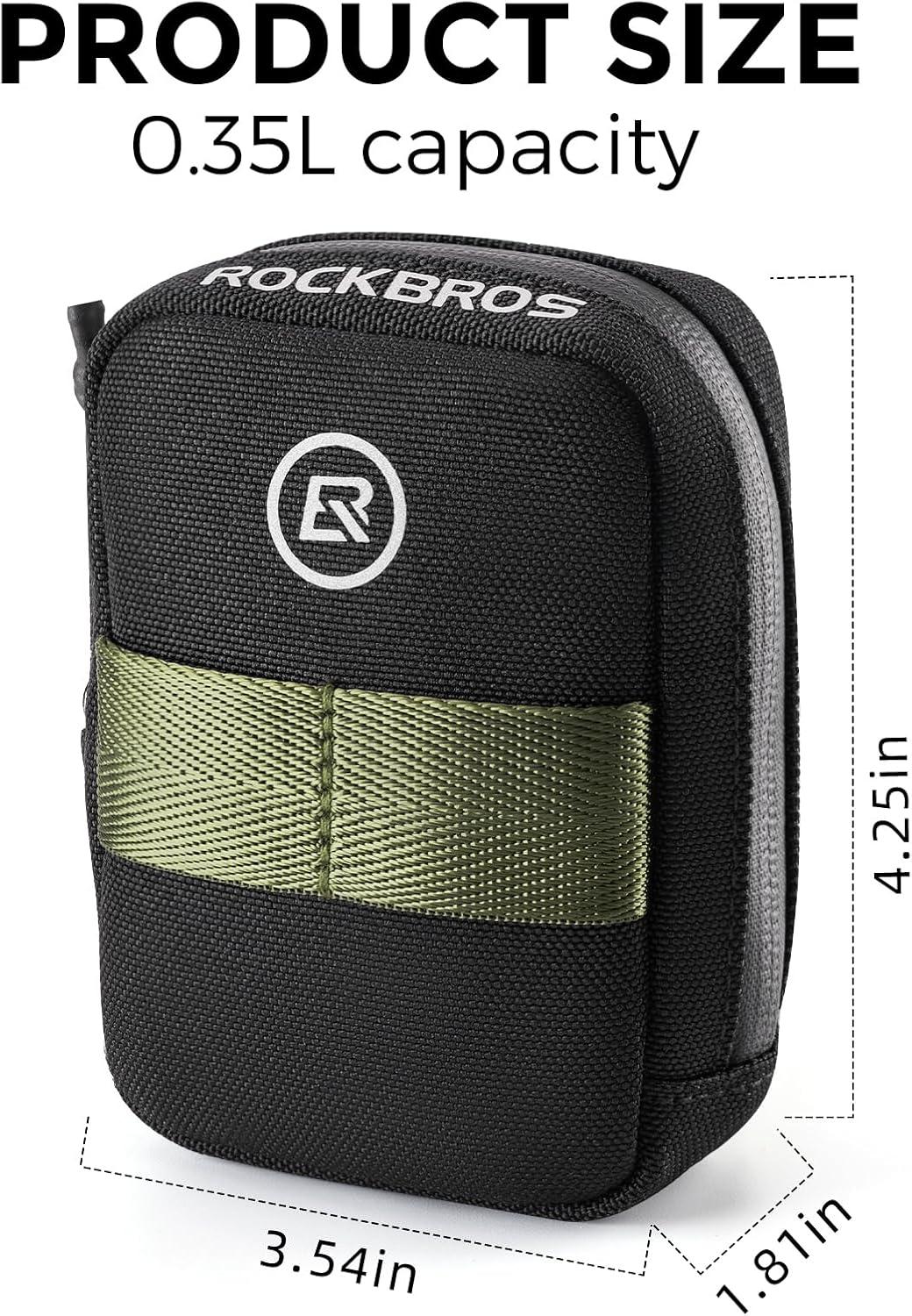 imageROCKBROS Bike Saddle Bag Small Lightweight and Portable Under Seat Bag for Road BikesBrown
