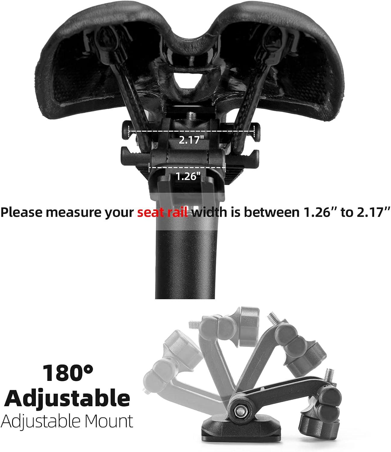 imageROCKBROS Bike Saddle Bag Bike Bag Under Seat Bag Bicycle Seat Pack Pouch for Cycling Adjustable Mounting