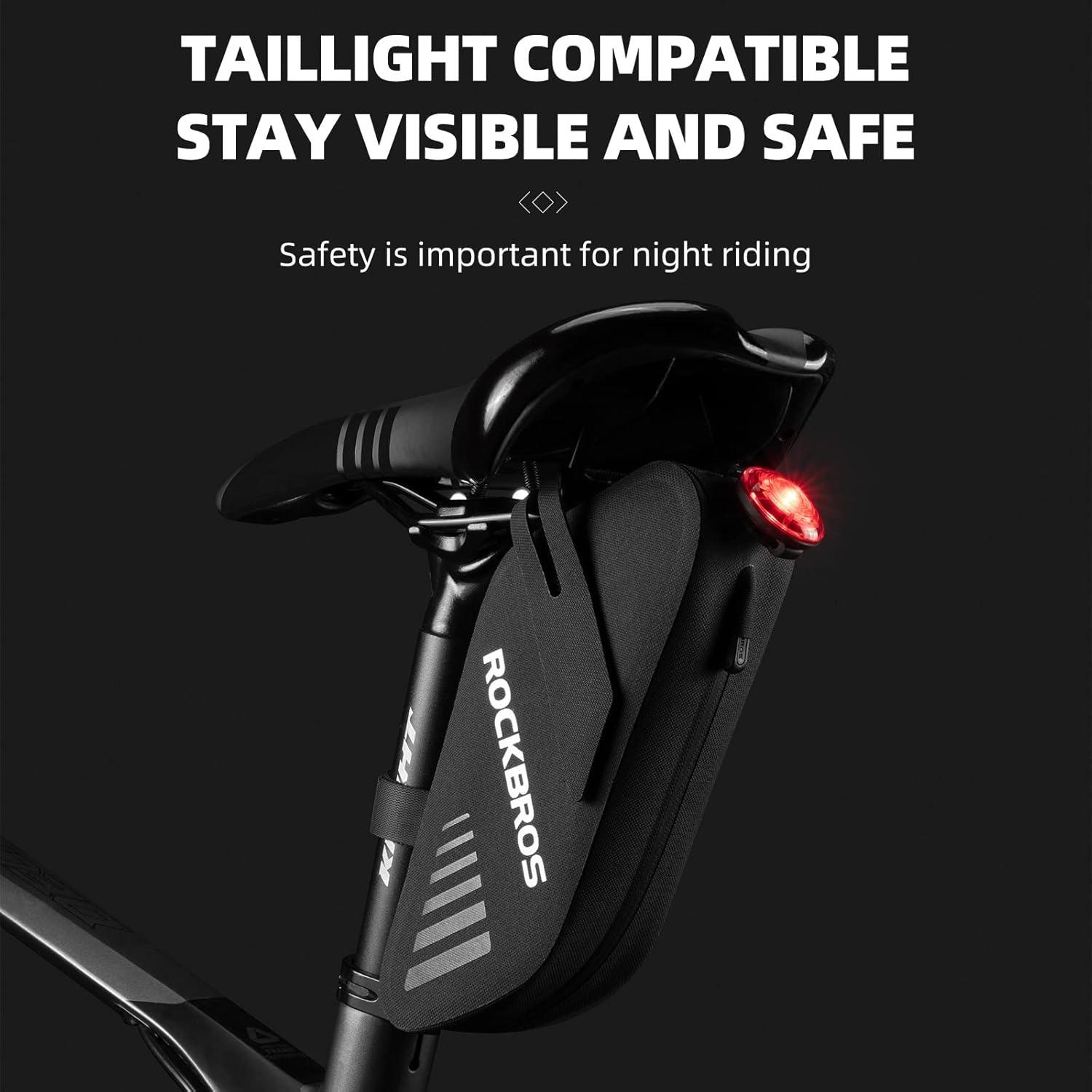 imageROCKBROS Bike Seat Bag Waterproof 06L Bike Seat Bag Frame Bag Lightweight Bike Saddele Bag Top Tube Bag Bike Accessories for Mountain MTB Road Foldable Bikes