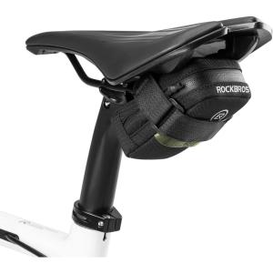 ROCKBROS Bike Saddle Bag – Small, Lightweight and Portable Under Seat Bag for Road Bikes(Black)