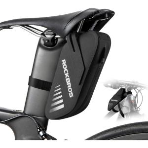 ROCKBROS Bike Seat Bag, Waterproof 0.6L Bike Seat Bag Frame Bag, Lightweight Bike Saddele Bag Top Tube Bag, Bike Accessories for Mountain MTB Road Foldable Bikes
