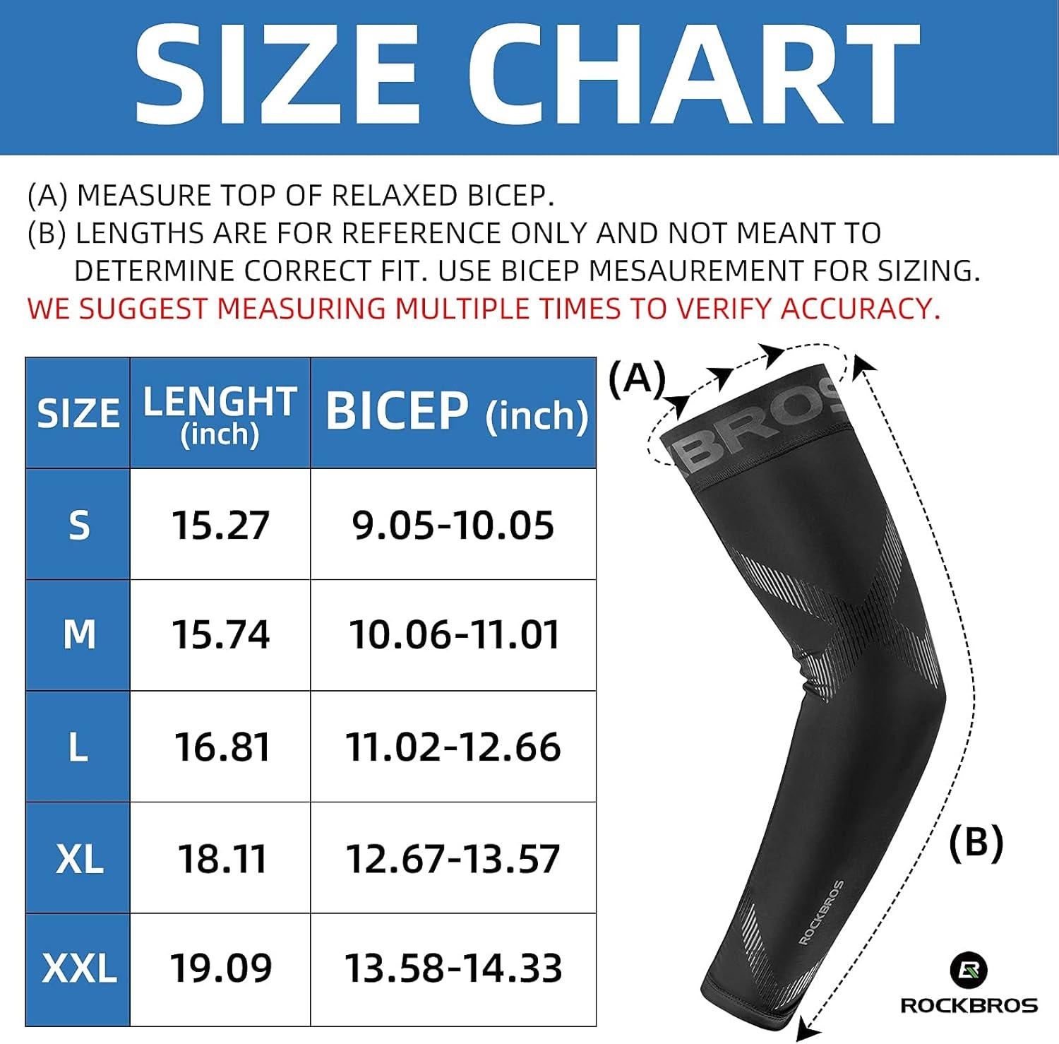imageROCKBROS Arm Sleeves for Men Women UV Protection UPF 50 Cooling Sun Sleeves Tattoo CoverBlack