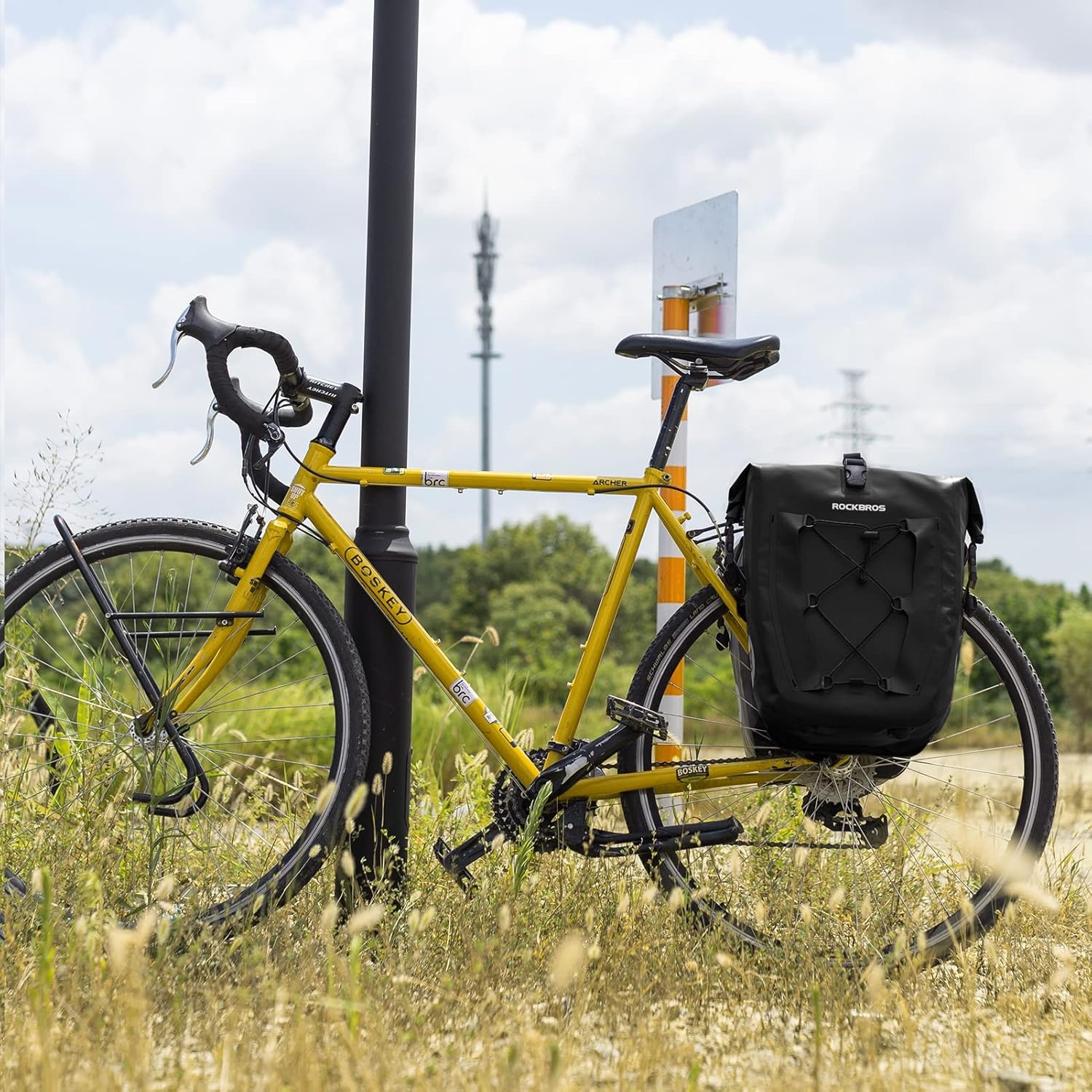 imageROCKBROS Bike Panniers Waterproof Bike Rear Rack Bag Max 30L Large Capacity Bike Rear Panniers for Cycling Traveling Commuting 2 PackBlack1