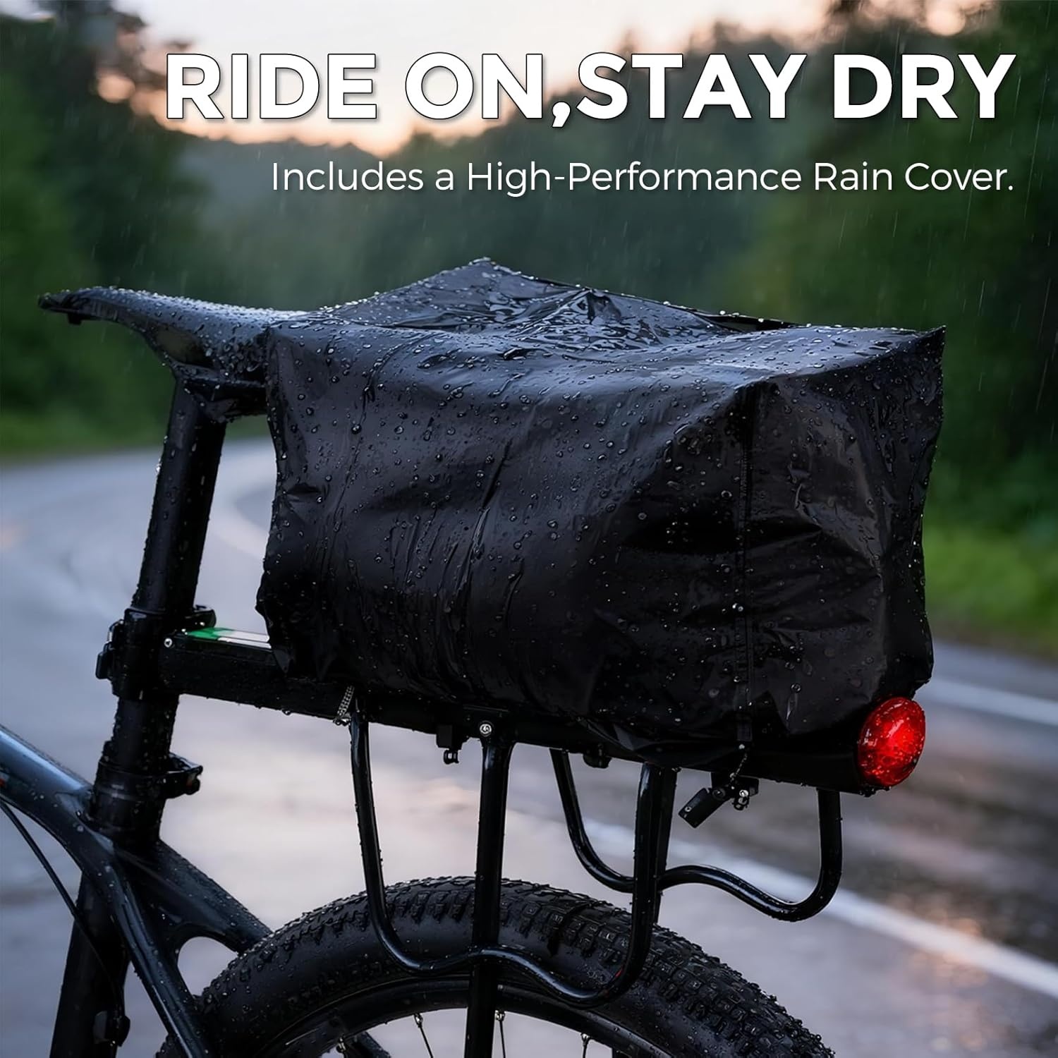 imageROCKBROS Bike Rack Bag Bicycle Bag Trunk Rear Rack Bag Bike Panniers Bike Accessories Basket Storage Luggage Saddle Shoulder Bag 13L for E bike Bicycle With Rain Cover Biking Accessories Gear