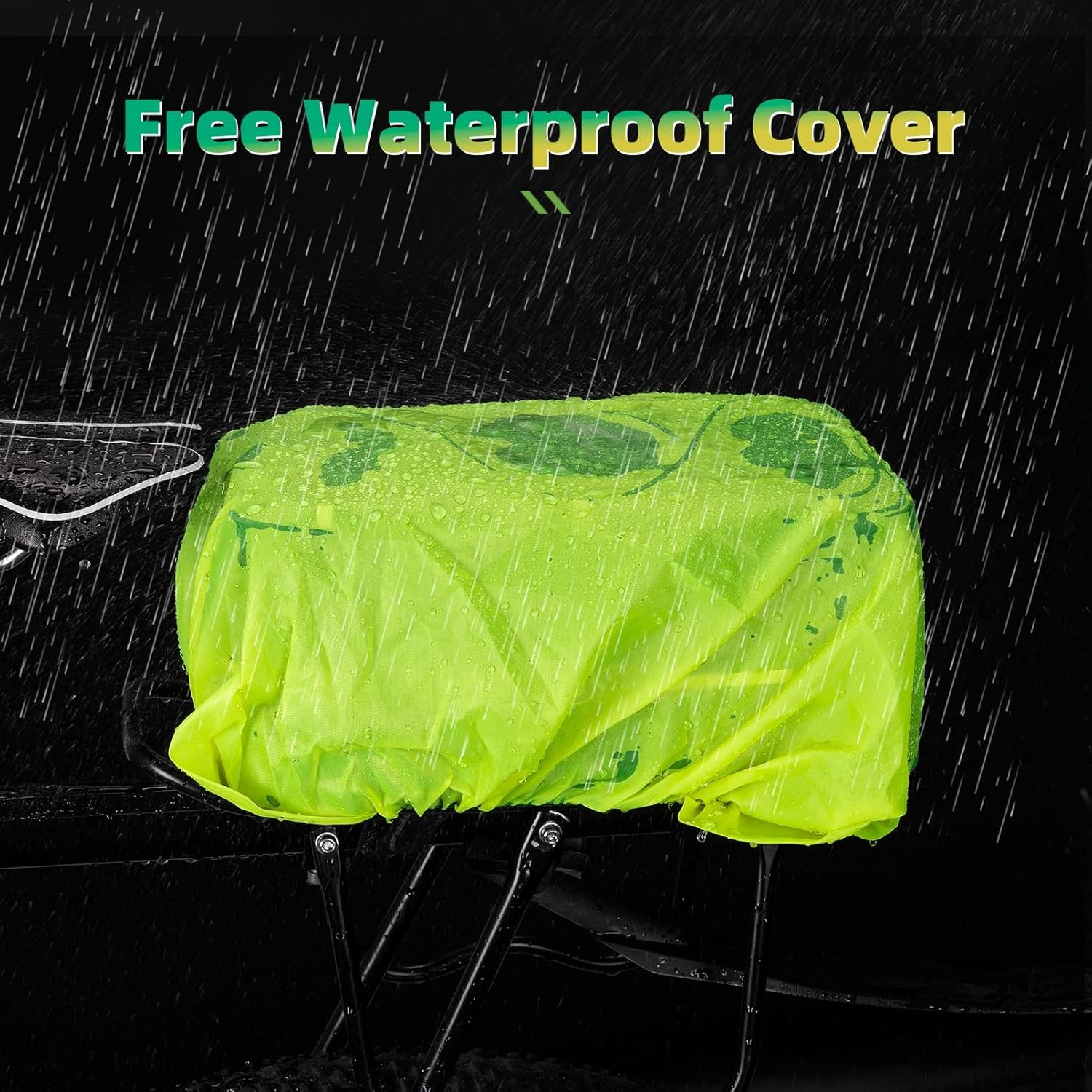 imageROCKBROS Bike Rack Bag Bike Trunk Bag Rear Bike Rack Bag for Travel with Rain Cover amp Reflective Stripes 6LBlack9L