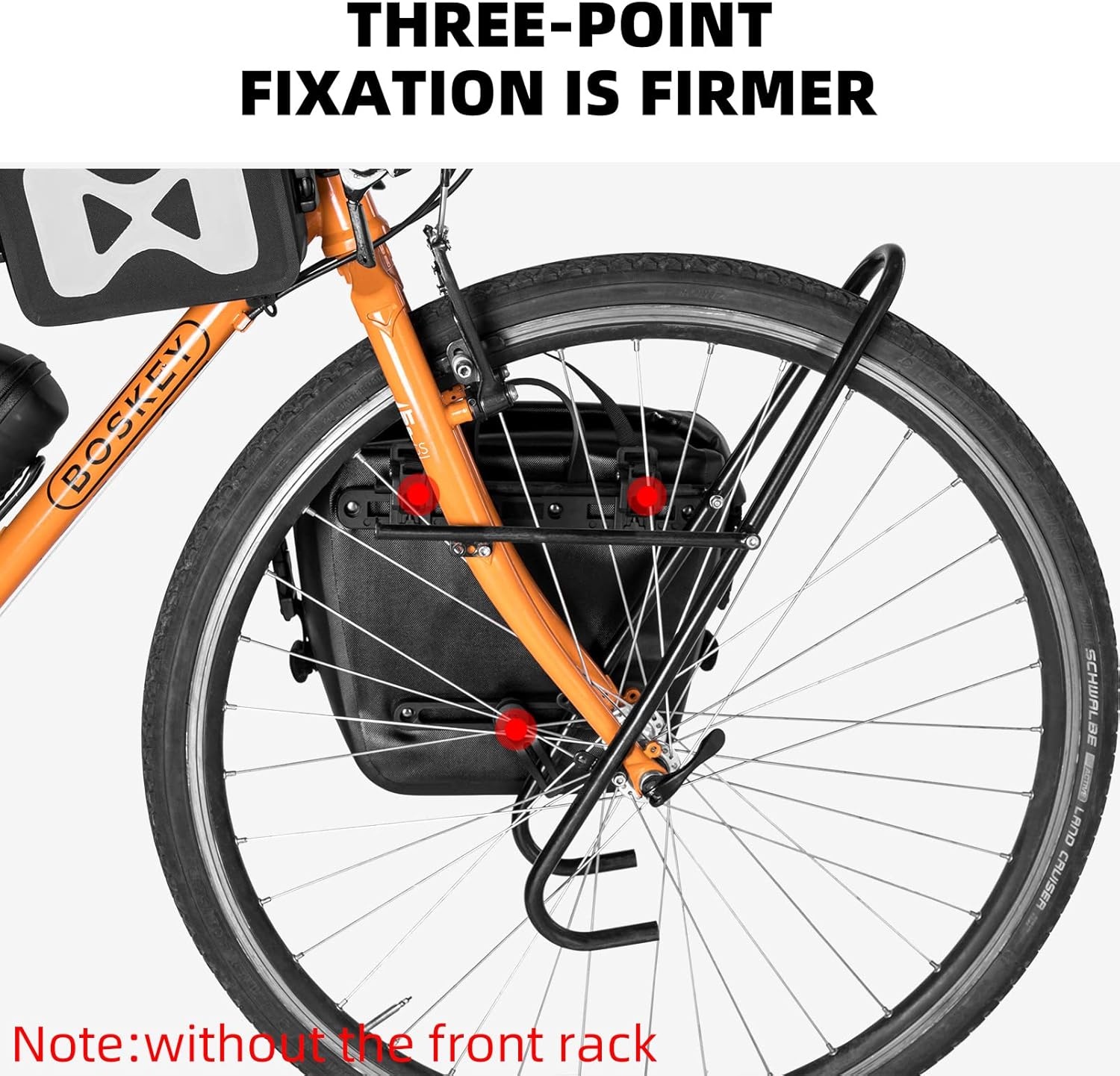 imageROCKBROS Front Roller Panniers Bag Front Rack Bike Bag Sturdy Shelf Package with Carrying Handle amp Free Shoulder Strap for Touring Picnic Commuting 1 PairBlack2