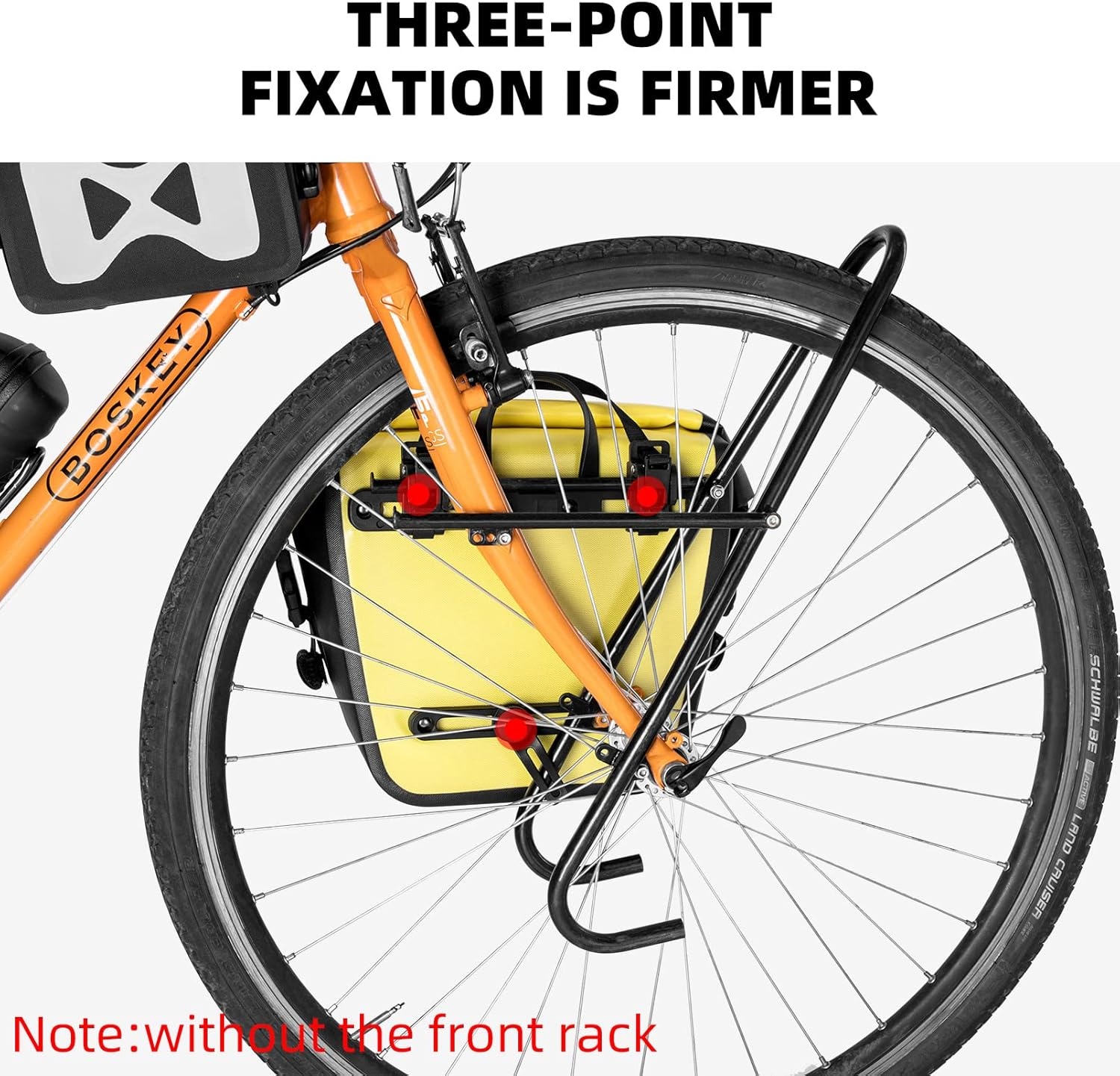 imageROCKBROS Front Roller Panniers Bag Front Rack Bike Bag Sturdy Shelf Package with Carrying Handle amp Free Shoulder Strap for Touring Picnic Commuting 1 PairYellow2